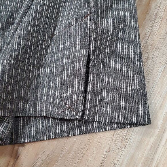 🔹️The Limited Brown Pinstripe Drew Fit Crop Pants Size 10/30 - Picture 7 of 9